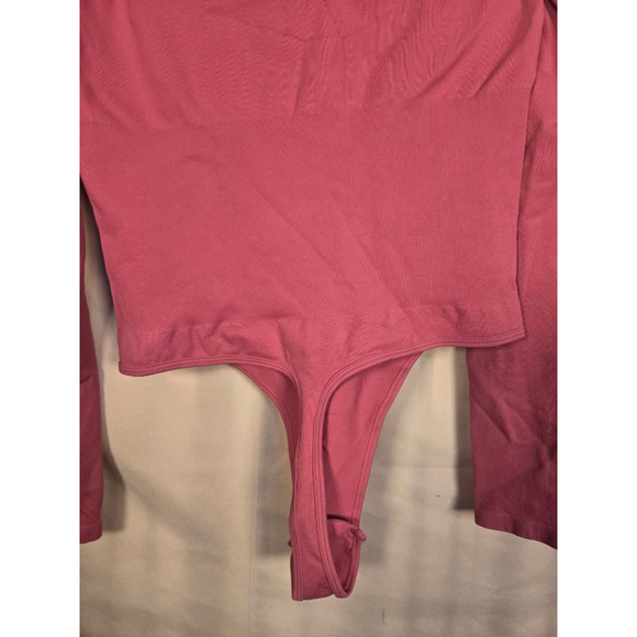 Women's MANGOPOP Pink Long Sleeve Turtleneck Bodysuit L - Picture 7 of 8